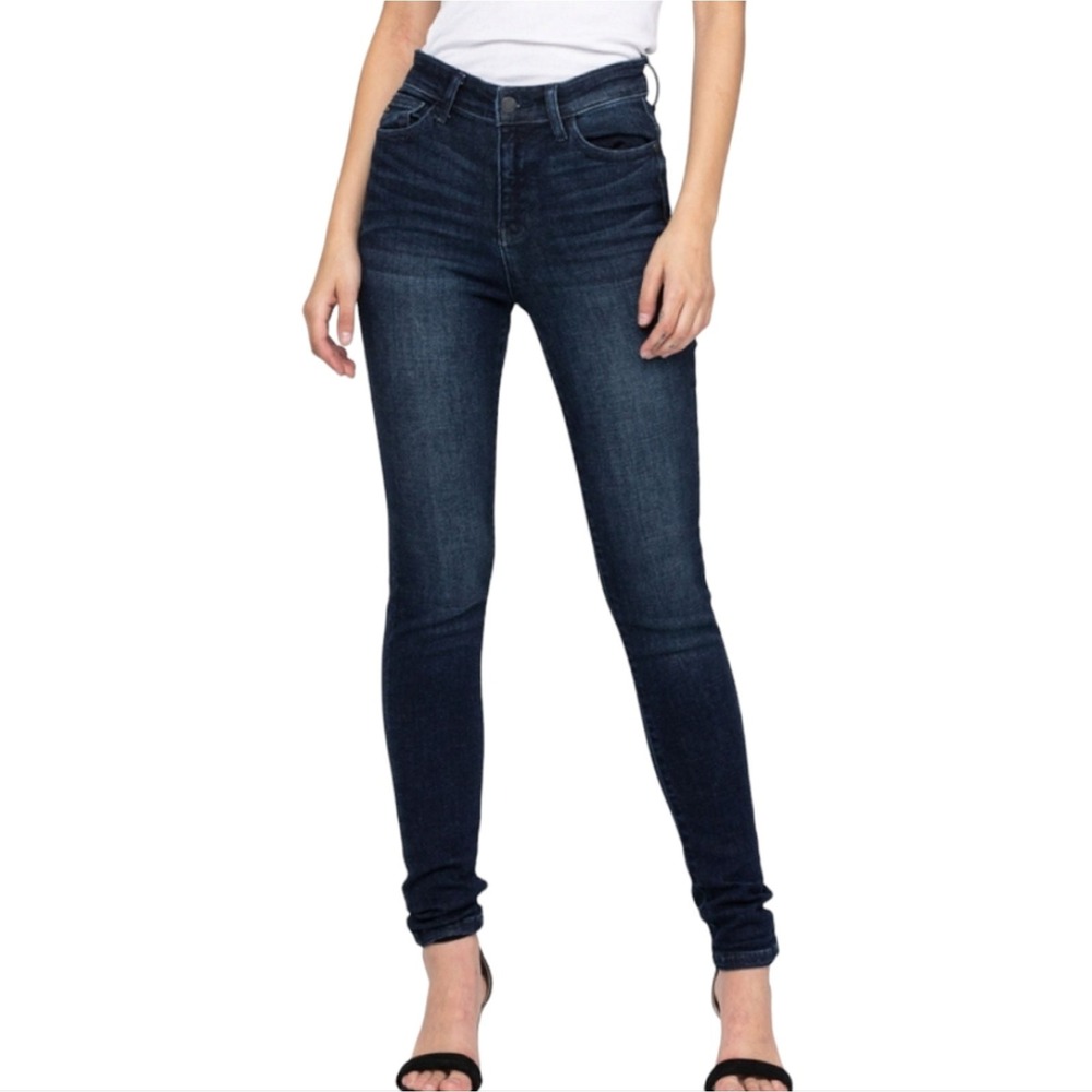 Judy Blue Super Dark Wash High Waist‎ Skinny (Style 82132DK) Jeans Plus Size 24W